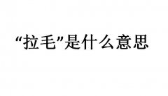 拉毛是什么意思？网络用语
