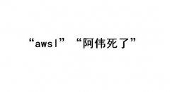 awsl什么意思？阿伟死了是什么梗？网络用语
