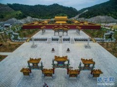 视频：航拍浙江耗资300亿建圆明新园