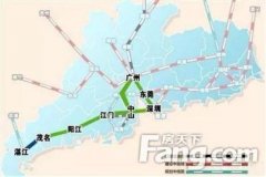 广州至湛江高铁线路图，南广高铁线路图