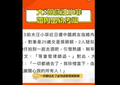 张颖颖汪小菲聊天记录，大S回应汪小菲婚内出轨语言有玄机